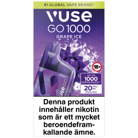 Vuse Go Box 1000 Grape Ice 20mg