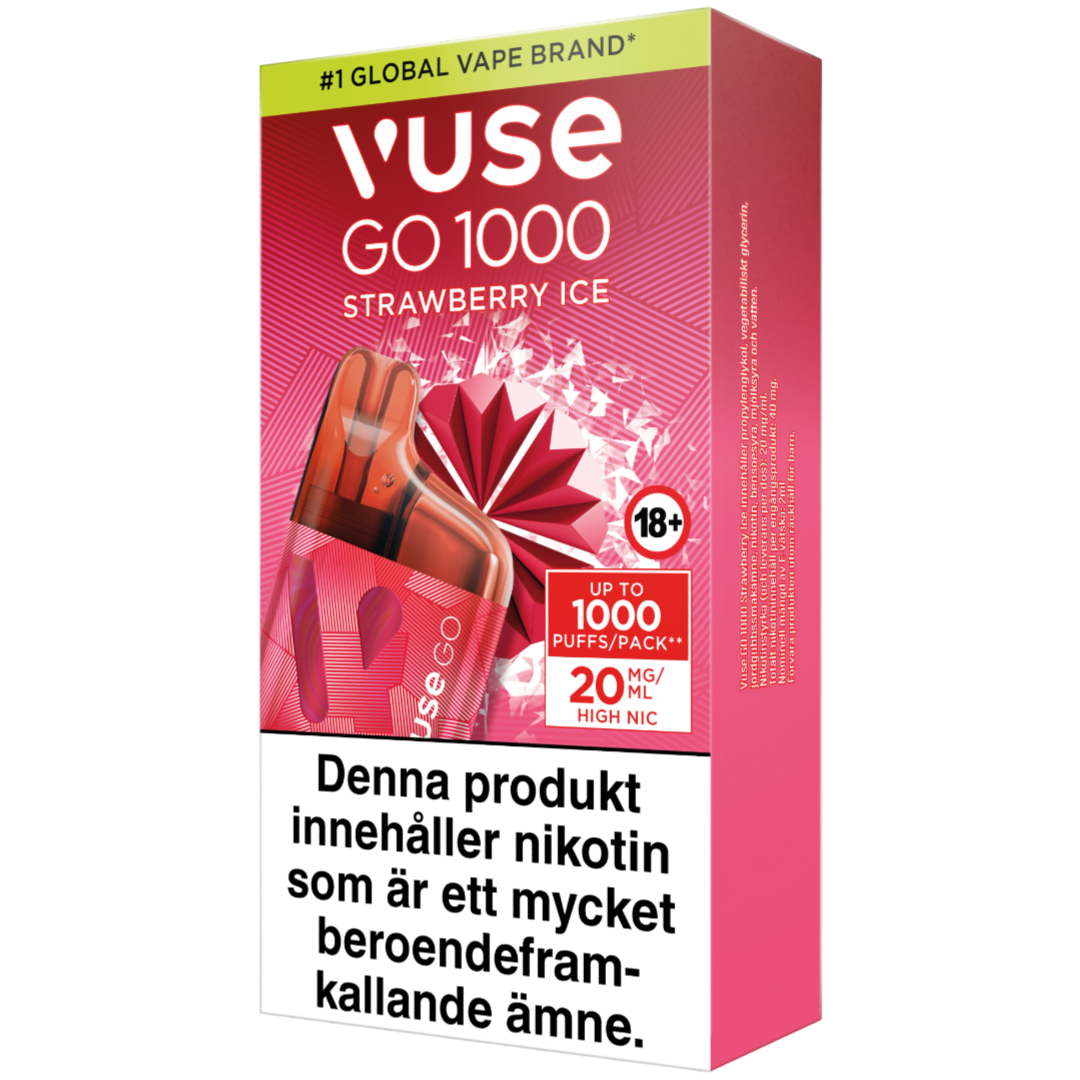 Vuse Go Box 1000 Strawberry Ice 20mg