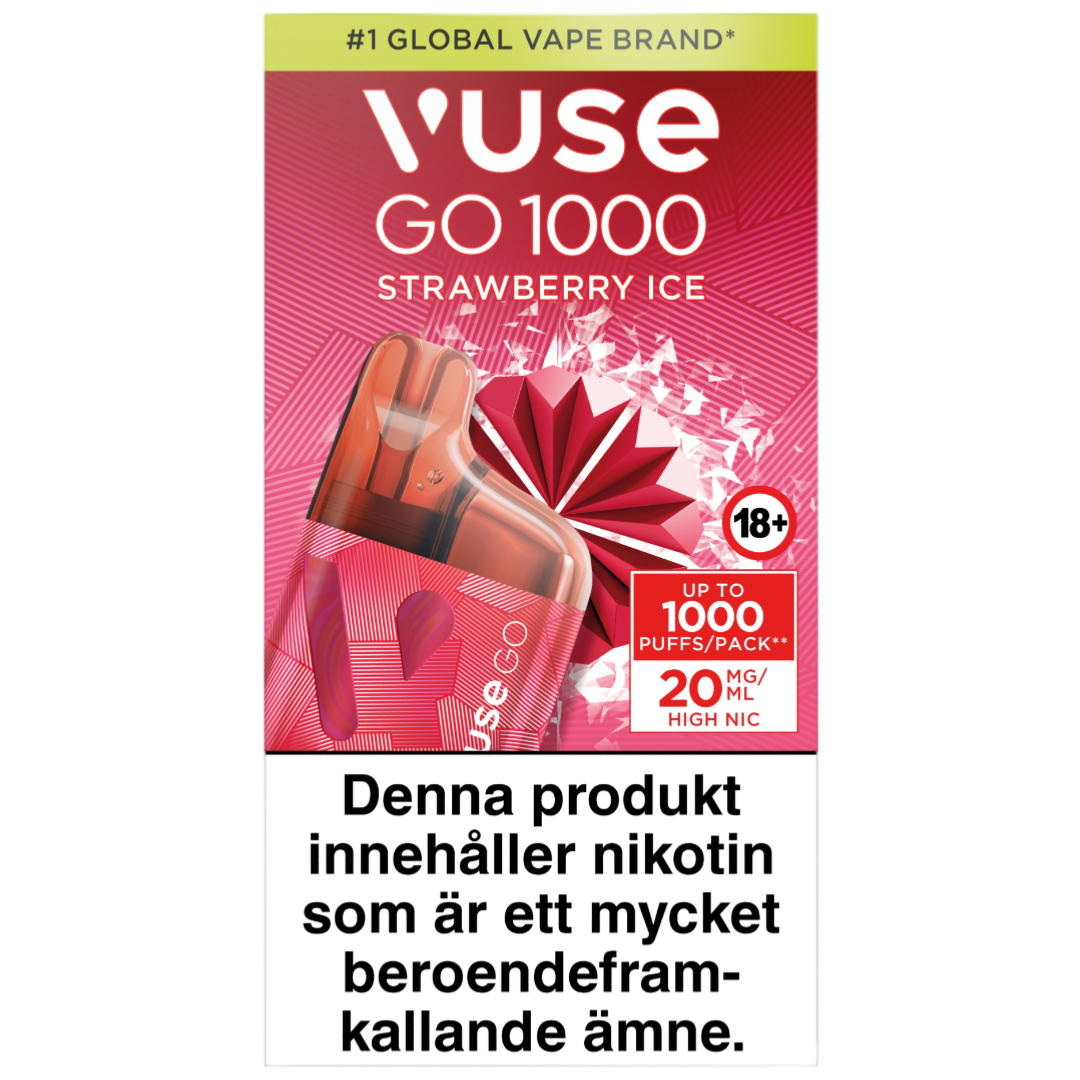 Vuse Go Box 1000 Strawberry Ice 20mg