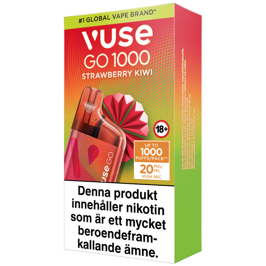 Vuse Go Box 1000 Strawberry Kiwi 20mg