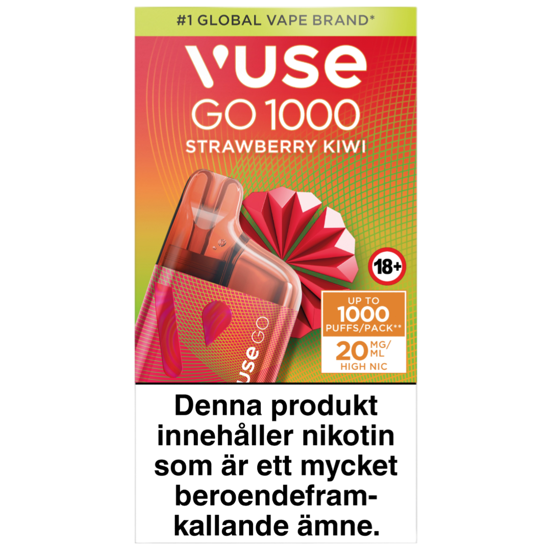 Vuse Go Box 1000 Strawberry Kiwi 20mg