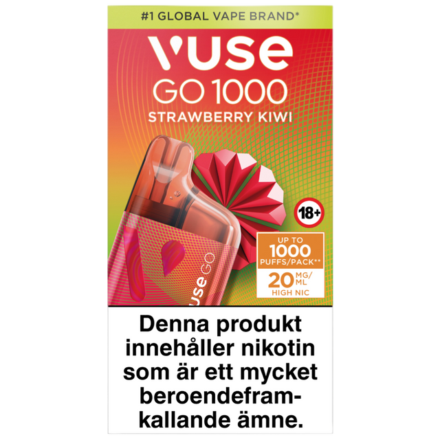 Vuse Go Box 1000 Strawberry Kiwi 20mg