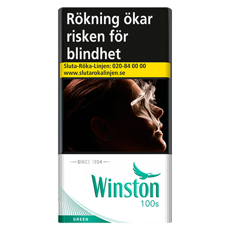 Winston Green 100s-Cigaretter-Tobax