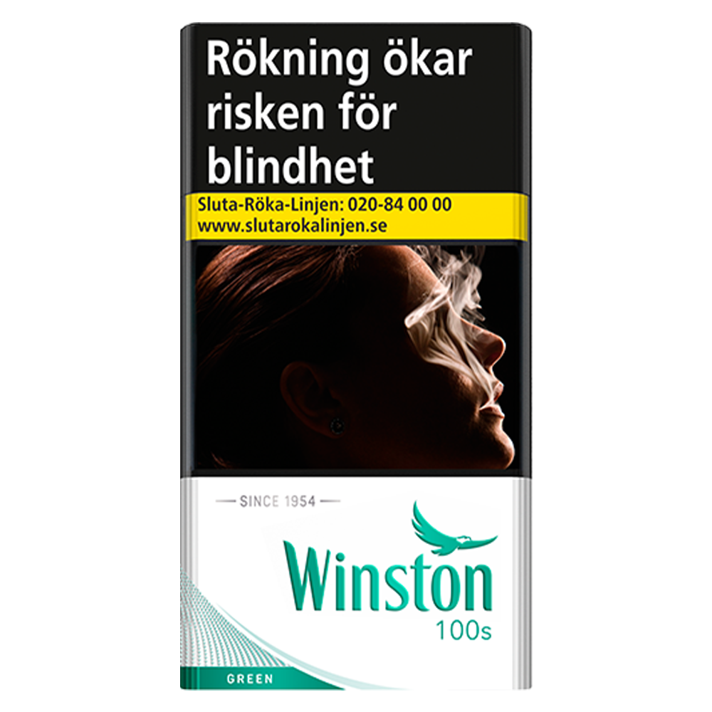 Winston Green 100s-Cigaretter-Tobax