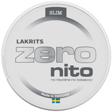Zeronito Lakrits Slim-Nikotinfritt Snus-Tobax