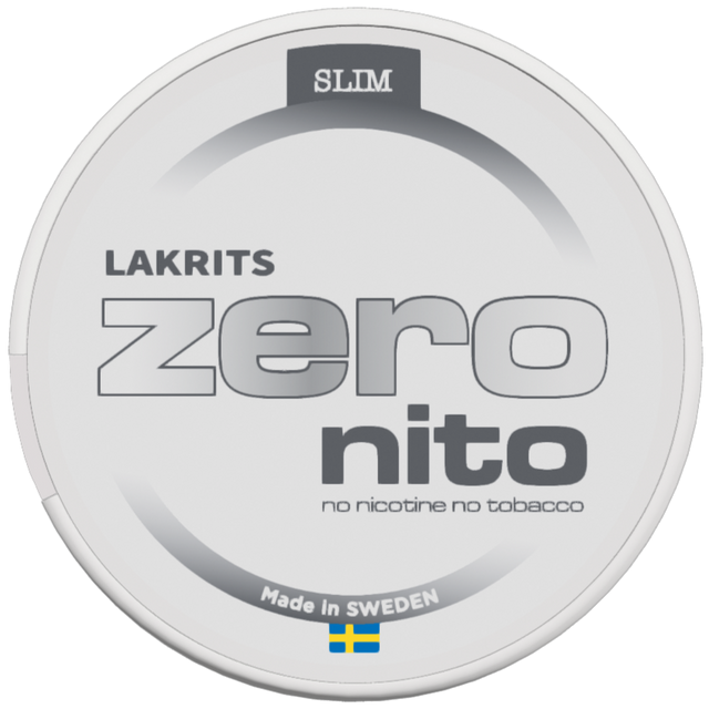 Zeronito Lakrits Slim-Nikotinfritt Snus-Tobax
