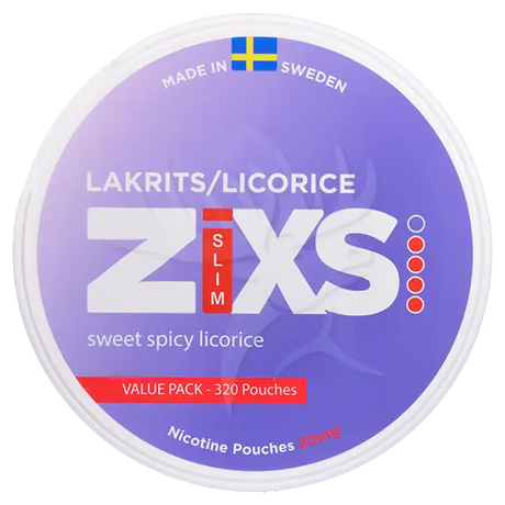 Zixs Lakrits Jumbo Can-Nikotinposer-Tobax