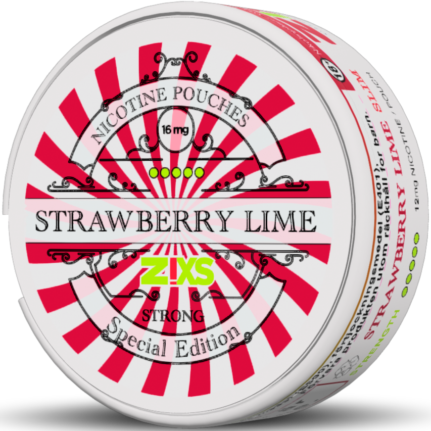 Zixs Strawberry Lime Slim-Nikotinposer-Tobax